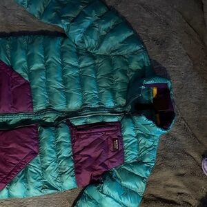 Burton Kids Puffer Jacket - Teal and Purple
